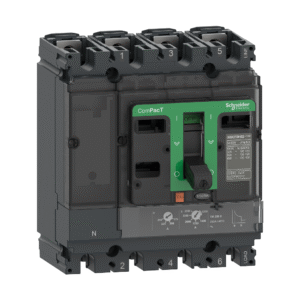 قاطع ComPacT NSX100F، 36 كA / 415VAC، أربع أقطاب 3D (الحيادي غير محمي)، وحدة TMD بتيار 80 أمبير.