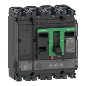 قاطع ComPacT NSX160B، 25 كA / 415VAC، أربع أقطاب، حماية MicroLogic 2.2 بتيار 160 أمبير.