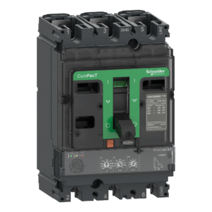 قاطع تيار ComPacT NSX160F، 36 كA / 415VAC، ثلاث أقطاب، مزود بوحدة MicroLogic 2.2 بتيار 100 أمبير.