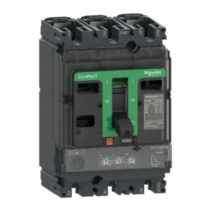 قاطع تيار ComPacT NSX160H، سعة 70 كA على 415VAC، ثلاثي الأقطاب، مزود بوحدة MicroLogic 2.2 بتيار 100 أمبير.