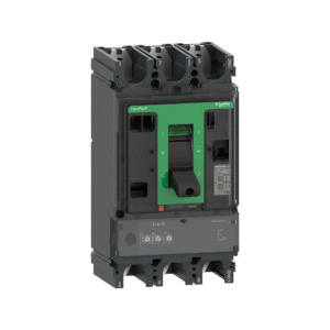قاطع تيار ثلاثي ComPacT NSX400N، تيار 250A، قدرة فصل 50kA عند جهد 415VAC، مزوّد بوحدة MicroLogic 2.3