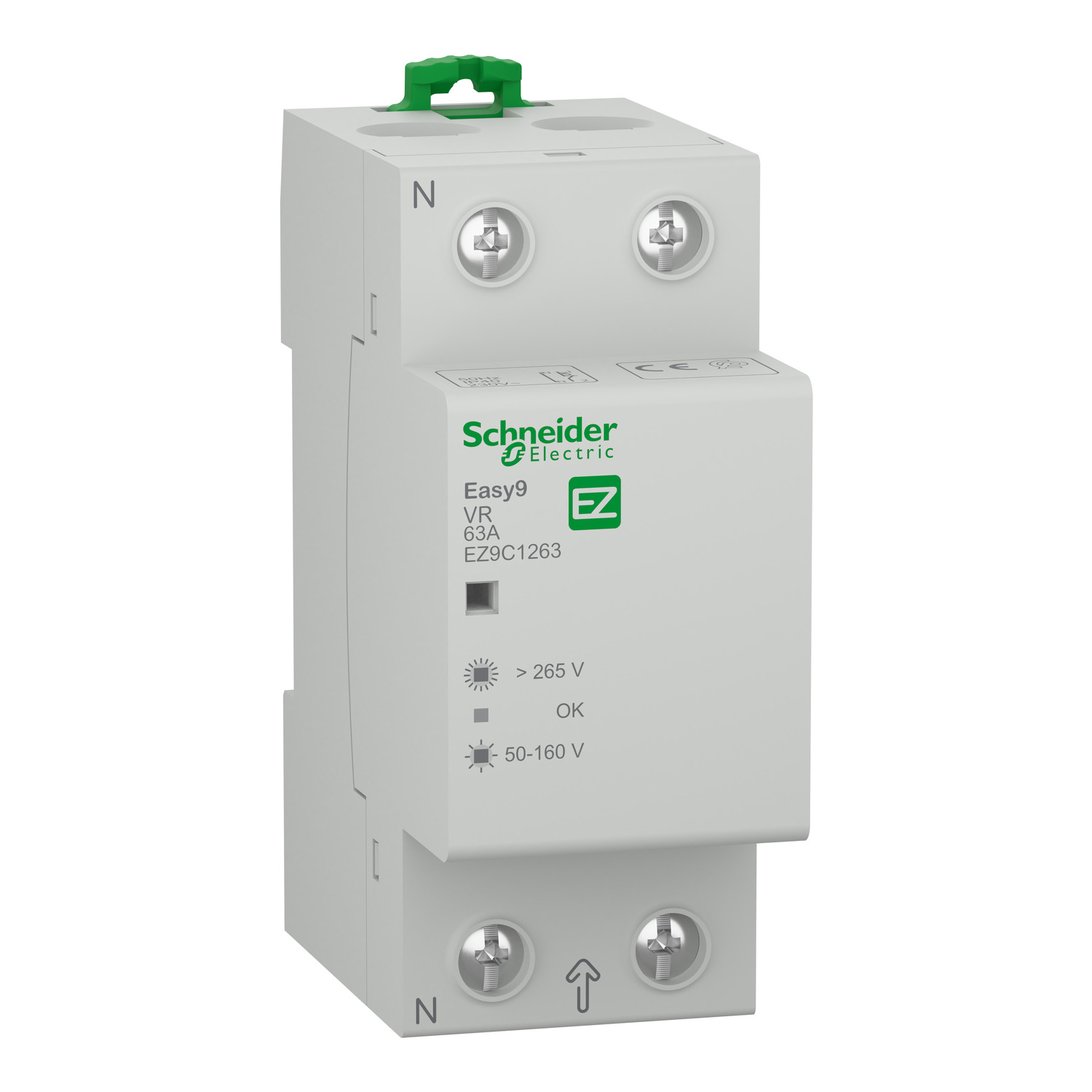 مرحل جهد easy9 ov/uv مع إعادة الإغلاق التلقائي 2p 63a 230 vac مرحل جهد easy9 ov/uv مع إعادة الإغلاق التلقائي 2p 63a 230 vac