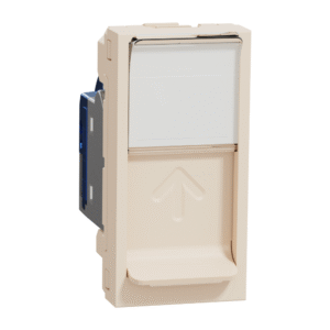 قبس بيانات، يونيكا جديد، آلية، RJ45، STP، مستقيم، بنظام النقر، مزود بغطاء أمان، بيج