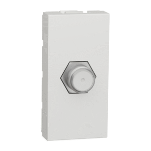 مقبس تلفزيون، يونيكا، موديول واحد، نوع F، محوري (Coaxial)، IP2XC، أبيض