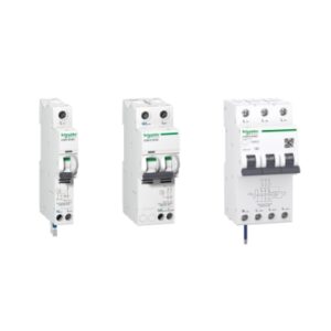 قاطع التيار المتبقي مع حماية من التيار الزائد (RCBO) Acti9 iC60H RCBO 1P+Ns 32A 30mA النوع A 10000A