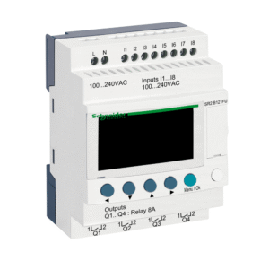 مرحل ذكي مدمج، مدخل ومخرج، 100 إلى 240 فولت تيار متردد، ساعة، شاشة عرض Zelio Logic SR2 SR3، 12