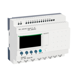 مرحل ذكي مدمج، Zelio Logic SR2 SR3، 20 مدخل ومخرج، 100 إلى 240 فولت تيار متردد، ساعة، شاشة عرض